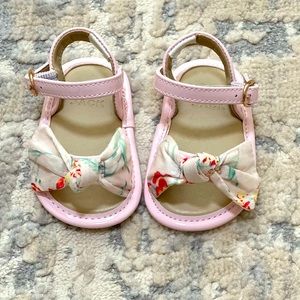 Janie and Jack Baby Floral Bow Sandal